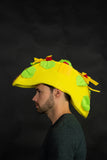 Adult Fiesta Yellow Taco Party Hat Novelty Food Prop Halloween Costume Accessory