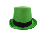 Deluxe Velveteen St. Patrick's Day Leprechaun Top Hat With Buckle Adult Costume