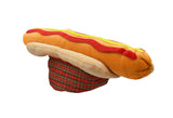 Nicky Bigs Novelties Adult Giant Funny Hot Dog Hat Foot Long Wiener Fast Food Hotdog Hats Vendor Truck Costume Accessory