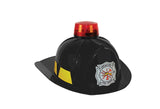 Fireman Plastic Helmet Light Up Firefighter Hat With Siren Costume Accessory