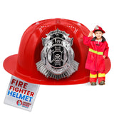 Nicky Bigs Novelties Child Deluxe Firefighter Helmet Thick Plastic Fireman's Hat Kids Firefighter Costume Accessory One Size