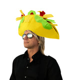 Adult Fiesta Yellow Taco Party Hat Novelty Food Prop Halloween Costume Accessory