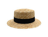 Nicky Bigs Novelties Adult Straw Panama Boater Skimmer Hat Gatsby Roaring Barbershop Quartet Amish Hats Costume Accessory