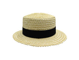 Nicky Bigs Novelties Adult Straw Panama Boater Skimmer Hat Gatsby Roaring Barbershop Quartet Amish Hats Costume Accessory