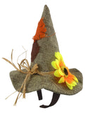 Womens Mini Scarecrow Hat on Headband Faux Straw Kit Halloween Costume Accessory