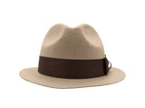 Adult Mens Tan Felt Fedora Inspector Detective Hat Roaring Gangster Costume Cap