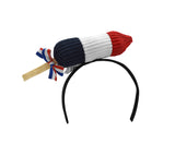 4th of July Mini Rocket Popsicle Pop On Headband USA Patriotic Costume Accessory