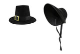 Deluxe Pilgrim Hat And Pilgrim Felt Bonnet Thanksgiving Costume Accessories