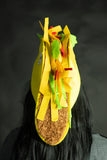 Adult Fiesta Yellow Taco Party Hat Novelty Food Prop Halloween Costume Accessory