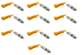 10 Pack Train Conductor Whistle Metal Locomotive Toy Prop Costume Accessory Fun Silver/Yellow