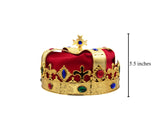 Adult Royal King And Queen Crowns Queen Regal Jeweled Gold Crowns Hat Halloween Wiseman Costume Accessory