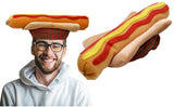 Nicky Bigs Novelties Adult Giant Funny Hot Dog Hat Foot Long Wiener Fast Food Hotdog Hats Vendor Truck Costume Accessory