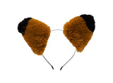 Adult Fluffy Fox Headband Ears Tail Set Cosplay Animal Costume Accessory