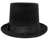 Wool Felt Costume Top Hat - Deluxe High Crown Tall Top Hat for Adults - Dress Up Accessory for Roaring 20s Party, Magician, Circus Ringmaster, Steampunk & Victorian Era Costumes