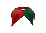 Adult Elf Green Red Clown Jester Collar Jingle Bells Holiday Christmas Costume