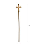 Adult Bishop Priest Pope Hat Crucifix Necklace Gold Cross Staff Saint Costume Accessory Set