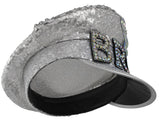 Iridescent Drag Gay Pride Sequins Studs Steampunk Festival Captain Hat