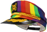 Unisex Adult Pride Rainbow Captain Hat, Multi, Adjustable