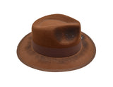 Burned Tattered Brown Fedora Hat Horror Scary Nightmare Dream Costume Accessory