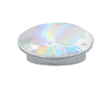 Womens Rainbow Iridescent Captains Hat Gay Pride Silver Festival Rave Costume