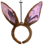 Costume Accessory Set Bunny Rabbit Ears, Nose and Tail, Brown, One Size