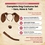 Unisex-Adult Puppy Dog Ears Headband Nose and Tail Costume Accessory Kit