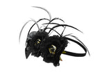 Womens Dark Gothic Raven Mistress Crown Headpiece Halloween Costume Accessory