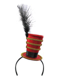 Mini Ringmaster Hat And Black Shoulder Epaulettes Gold Fringe Costume Accessory