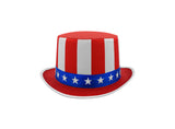 Mens Uncle Sam Top Hat Red White Blue Patriotic July 4th Costume Accessory Prop