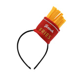 Fun Mini French Fry Hat French Fries Headband Novelty Food Hat Vendor Costume