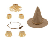 Nicky Bigs Novelties Adult Deluxe Felt Scarecrow Hat And Straw Kit Oktoberfest Wizard Witch Hillbilly Costume Accessories