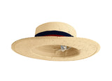 Adult Skimmer Hat Gatsby Straw Braid Boater Roaring Barbershop Costume Accessory