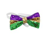 Mardi Gras Sequin Jazz Bow Tie Bowtie Parade Dancer Costume Accessory