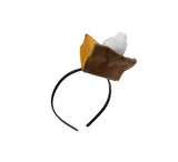 Adult Mini Pumpkin Pie Food Headband Thanksgiving Dessert Hat Costume Accessory