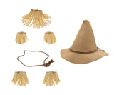 Nicky Bigs Novelties Adult Deluxe Felt Scarecrow Hat And Straw Kit Oktoberfest Wizard Witch Hillbilly Costume Accessories