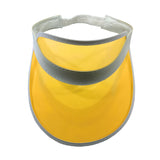 Retro Tennis Beach Plastic Sun Visors Hats, (Pack of 100), Yellow, One Size