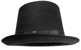 Wool Felt Costume Top Hat - Deluxe High Crown Tall Top Hat for Adults - Dress Up Accessory for Roaring 20s Party, Magician, Circus Ringmaster, Steampunk & Victorian Era Costumes