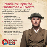 Nicky Bigs Novelties Adult Ally Army Helmet Costume, Olive Drab Green, One Size