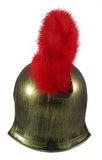 Roman Helmet With Red Fake Feather Plume - Greek Gladiator Costume Helmets - Trojan Legion Helmet,  One Size