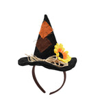 Unisex Adults Mini Scarecrow Hat On Headband Flower Halloween Costume Accessory