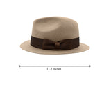 Adult Mens Tan Felt Fedora Inspector Detective Hat Roaring Gangster Costume Cap