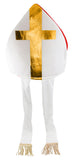 Adult Bishop Priest Pope Hat And Gold Crozier Staff Saint Costume Accessory Set