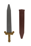 2 Pack Plastic Roman Pirate Short Sword & Sheath Prop Medieval Costume Accessory