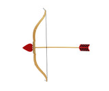 Unisex Adult Mini Cupids Bow and Arrow Set Valentine's Costume Accessory Prop