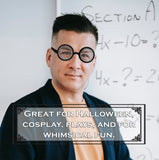 Plastic Nerd Coke Bottle Thick Lens Round Bubble Specs Dork Geek Costume Novelty Prop Glasses (One Size)