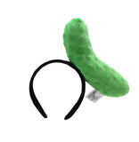 Adult Fun Mini Pickle Hat Cucumber Headband Novelty Food Hat Vendor Costume