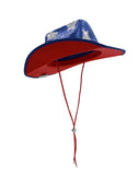 USA American Flag 4th of July Sequin Red White Blue Patriotic Cowboy Cowgirl Hat