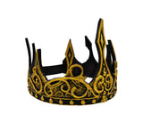 Adult Gold Foam Medieval King Crown Queen Adjustable Halloween Costume Accessory