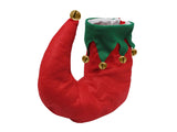 Unisex Adult Red and Green Elf Hat & Shoes Jingle Bells Holiday Costume Set