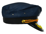 Adult Captain's Yacht Sailors Hat - Boating Snapback Adjustable Sea Admiral Cap Navy Costume Accessory